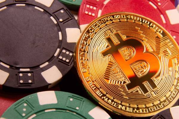 Bitcoins and poker chips.